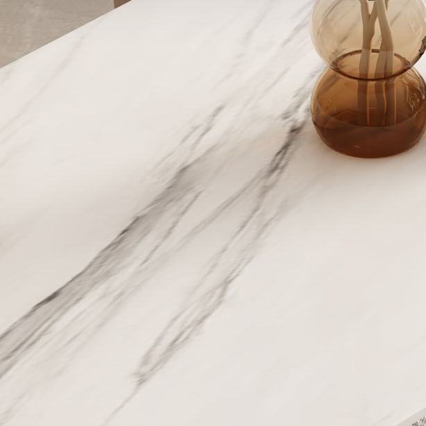 Nordic Sintered Stone Top Dining Set Rectangle 1/3/4/5/6/7 Pieces Dining Room Table Set