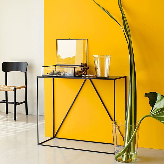 Iron Modern Console Sofa Table 29.53-inch Tall Accent Table with 1 Shelf
