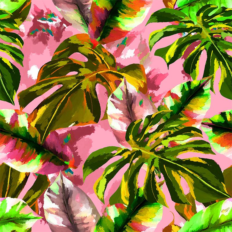 Tropical Palm Leaves Home Decor Mural Wallpaper Wall Art for Living Room