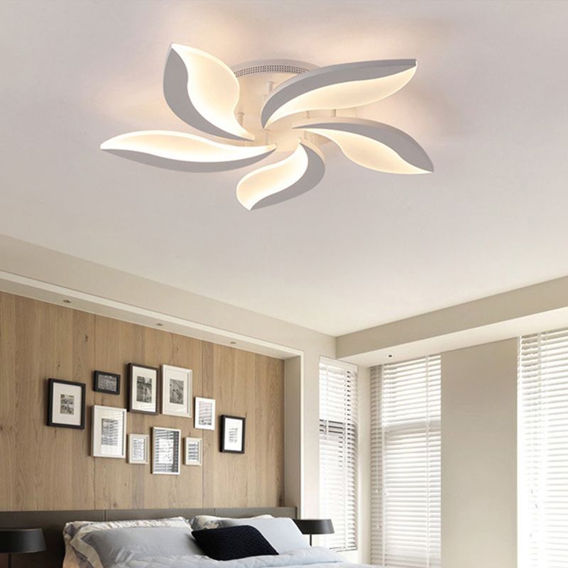 Witte bladvormige inbouwverlichting Hedendaags 3/12/15 lichts Acryl LED semi-inbouw plafondlamp