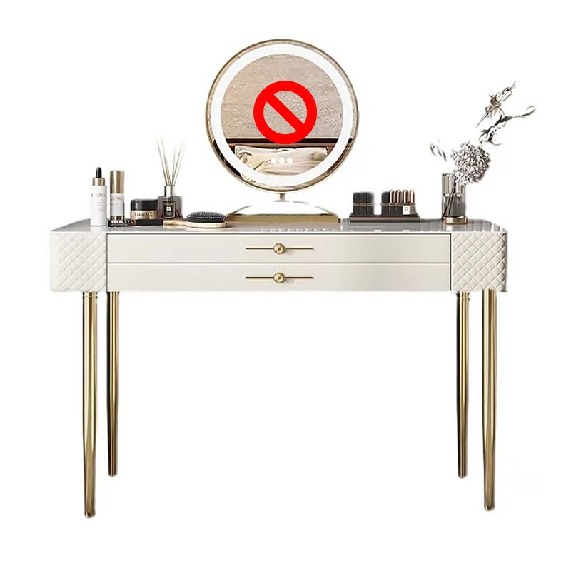 White Makeup Table for Bedroom With Drawer 15.74" W x 31.49" H