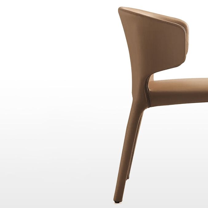 Modern Leather Dining Room Chair Wingback Arm Chair for Home Use (Set of 2)