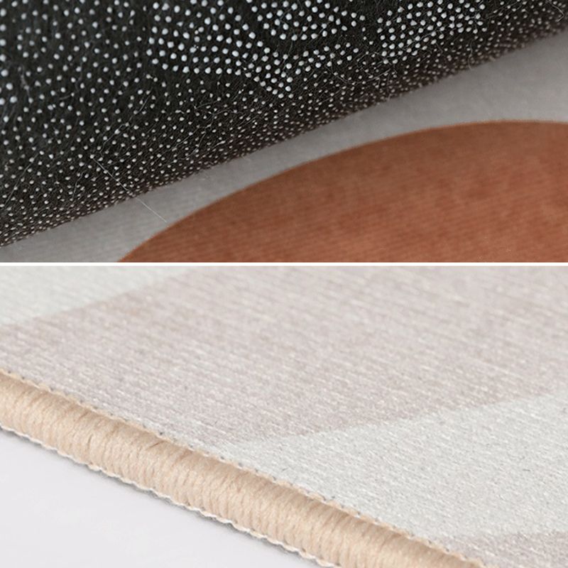 Modern Orange Rug Color Puiece Polyester Area Rug Washable Rug for Drawing Room