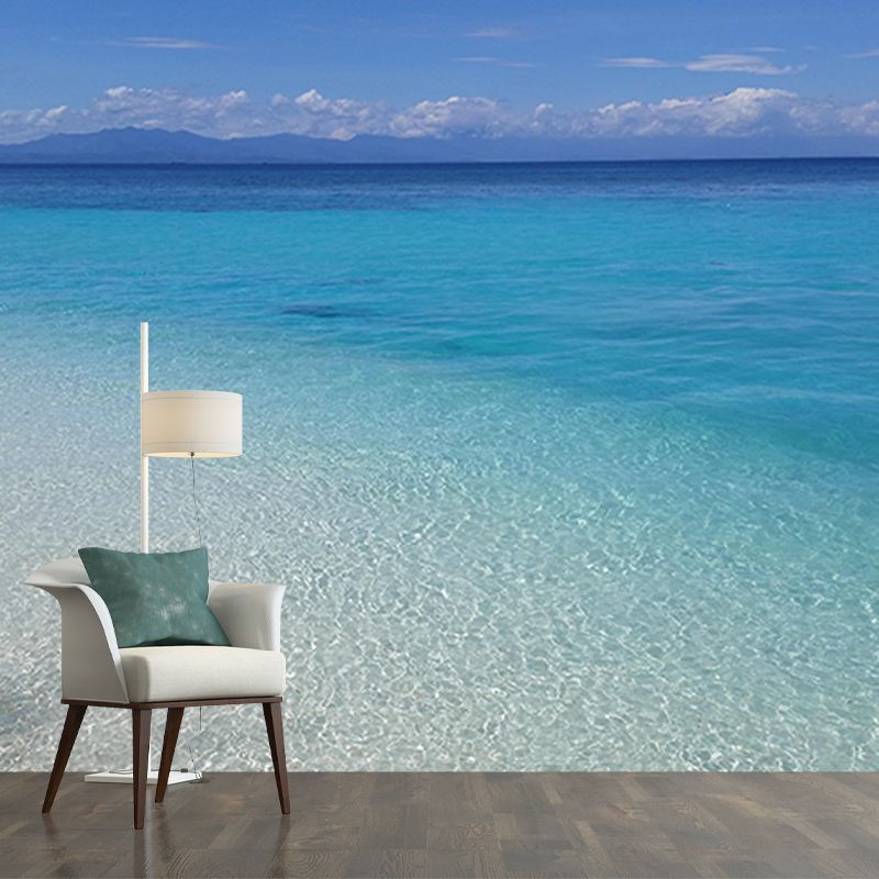 Romantic Photography Sea Wall Mural Wallpaper Sitting Room Wall Art