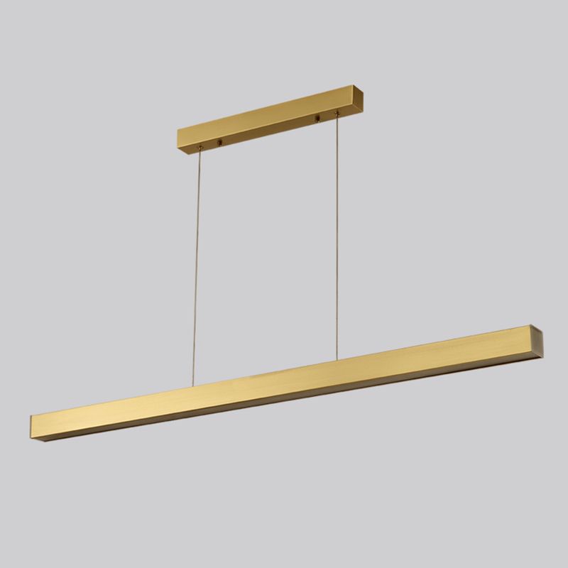 Linear Chandelier Island Light Fixture Modern Metal Pendant Lighting