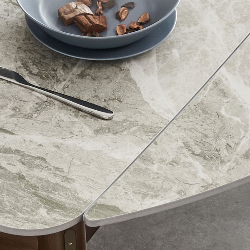 Modern Dining Round Table Sintered Stone Table with 4 Legs for Home