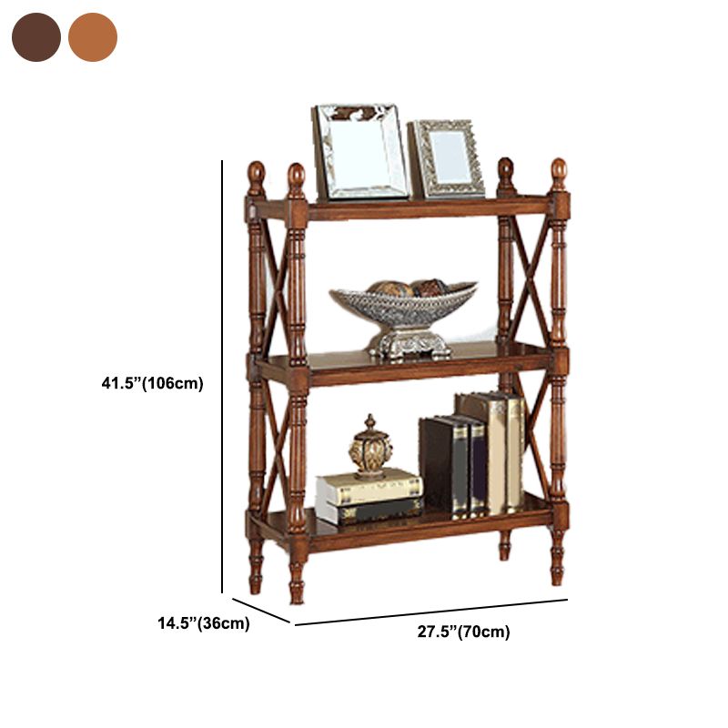 14" Wide Contemporary Shelf Bookcase Open Solid Wood Bookcase