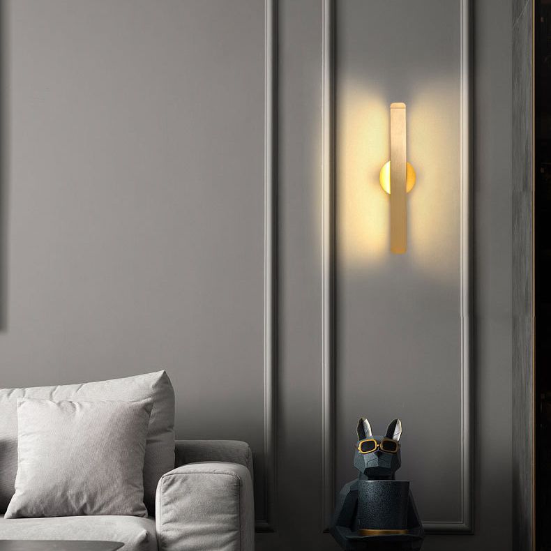 Lampada a parete a LED in alluminio spazzolato oro design rotabile in stile nordico semplicità da letto a parete luce