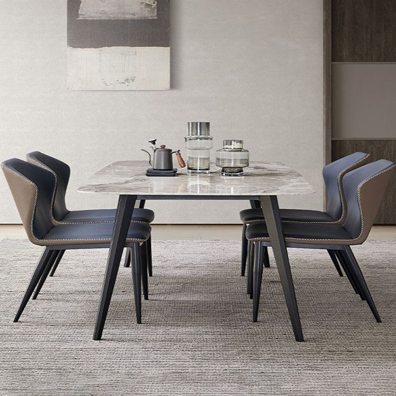 Contemporary 1/4/5/7 Pieces Dining Set Rectangle Sintered Stone Dining Room Set