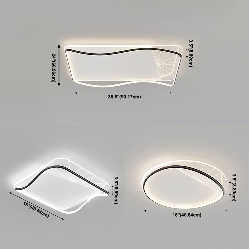 Éclairage de la bouffée de vidange Geometric Flush Mount Light Flush-Mount Light Fixture