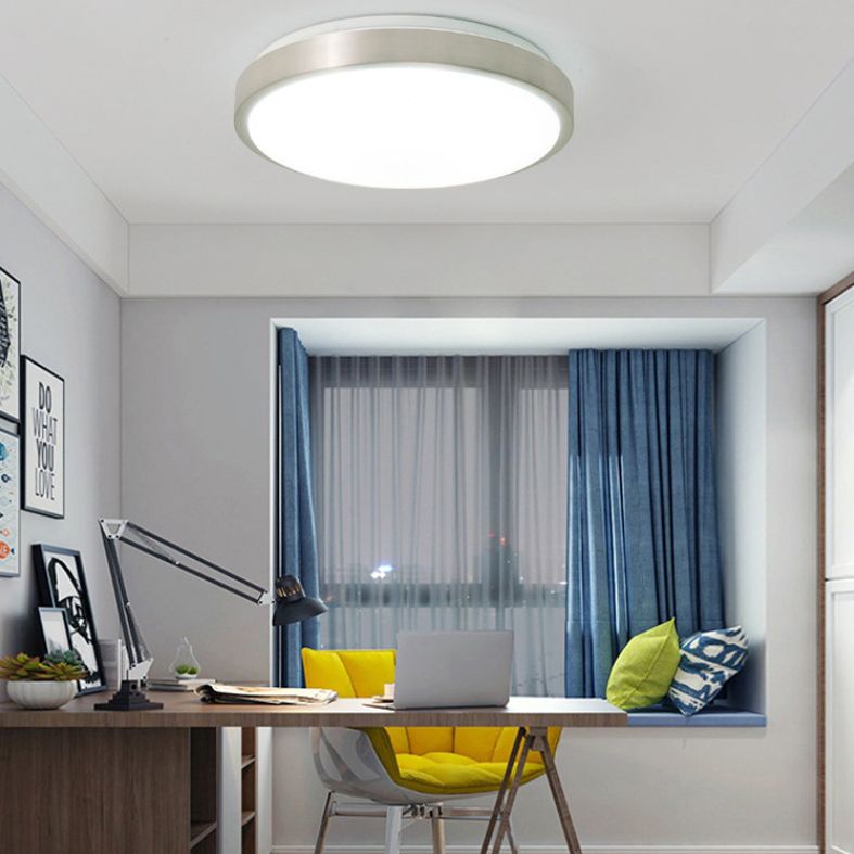 1-Licht Ronde Flush Mount Plafond Verlichtingsarmatuur Moderne Stijl Acryl Led Flush Licht