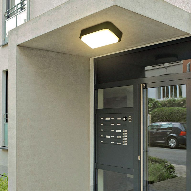 Lampe de plafond imperméable à l'ombre en plastique de lumière affleurante géométrique pour le balcon de cour