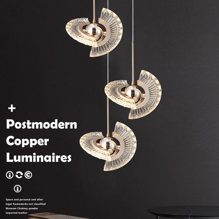 1-Light Acrylic Suspended Lighting Fixture Modern Pendant Light Kit for Dining Room