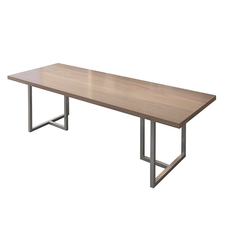 Modern 1/2/9 Pieces Rectangle Dining Set Solid Wood Top Dining Table with Chairs