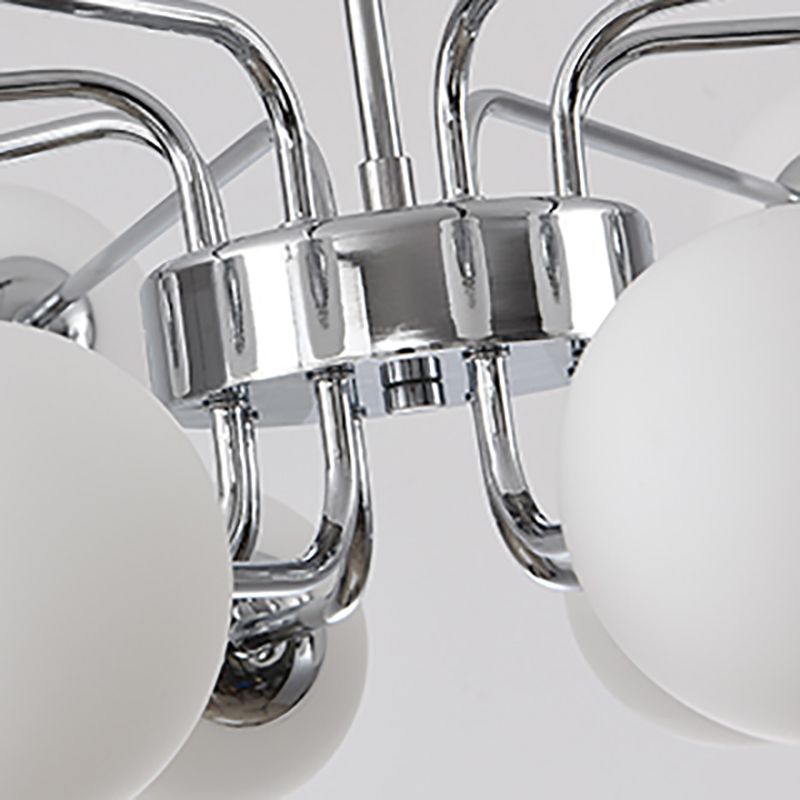 Designer Style Globe Chandelier Lighting Multi-Head Suspension Pendant Lamps with Glass Shade
