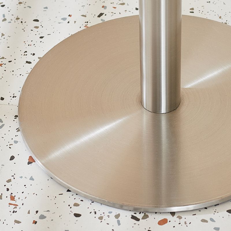 Stainless Steel Round Bar Dining Table Outdoor-Indoor Pedestal Bar Table