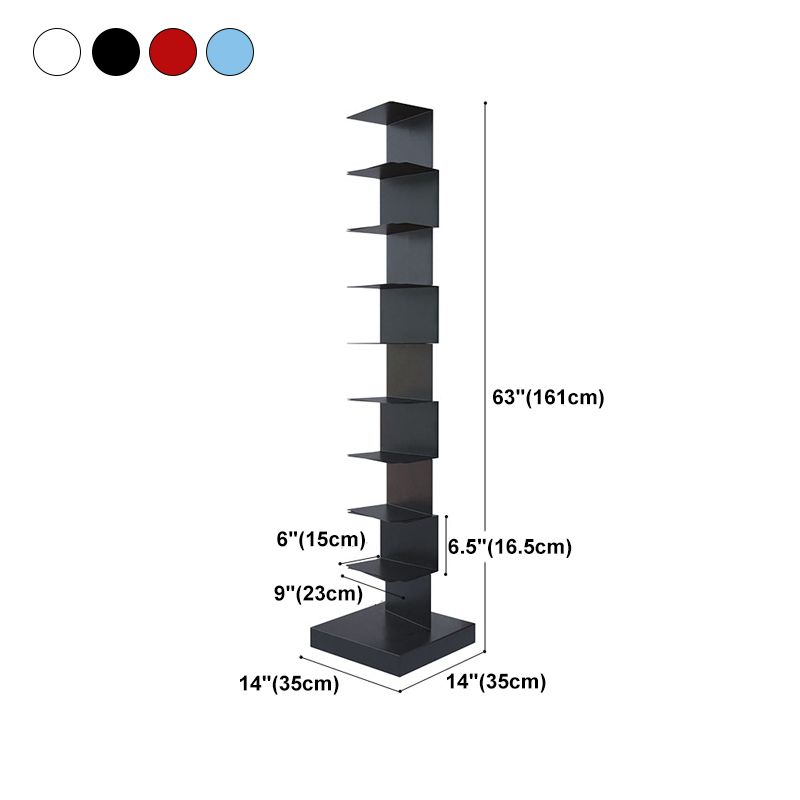 13.78"W Bookshelf Contemporary Style Invisible Bookcase for Office Study Room