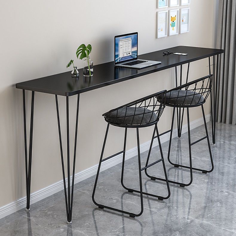 Rectangle Artificial Wood Dining Table Counter Height Table with 4 Legs