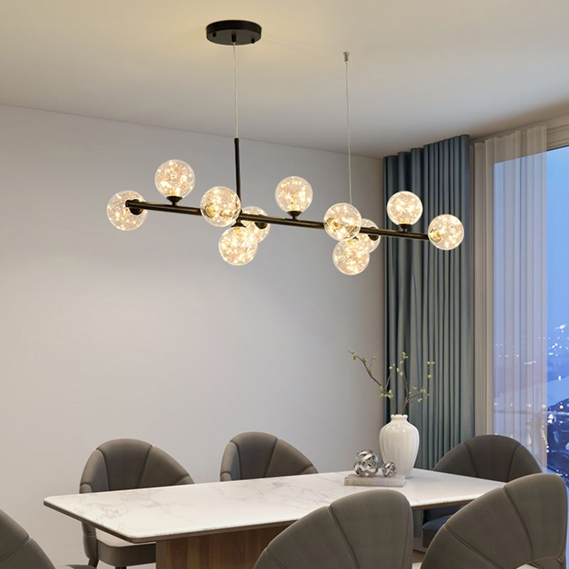 Comedor de la isla moderna nórdica Sombra de vidrio de lámpara colgante