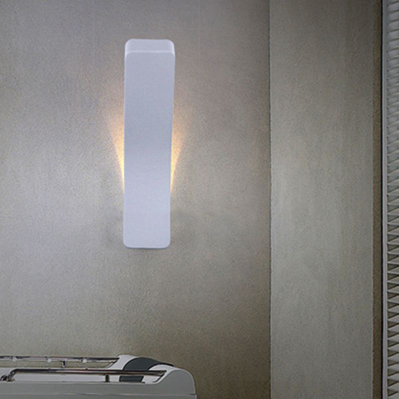 Metallic Bend Wall Mounted Light Simplistic Integrated LED Black/White Wall Lamp in Warm/White Lighting for Corridor