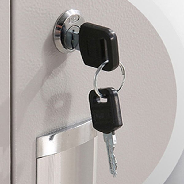 Hinged Wardrobe Cabinet with Mirror Contemporary Steel Wardrobe Armoire