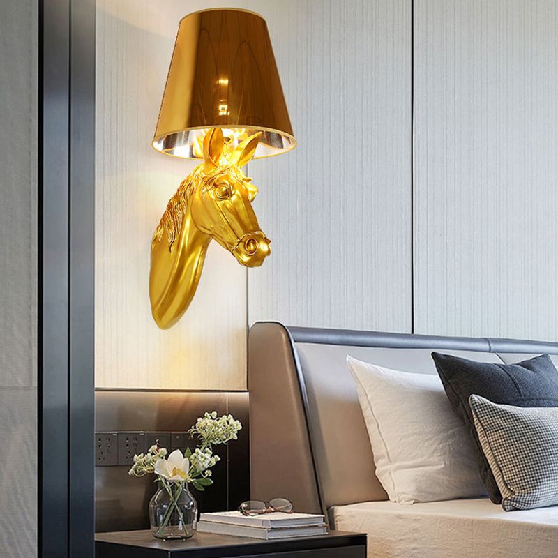 Geometric Wall Light Fixture Modern Resin 1 Light Wall Sconce