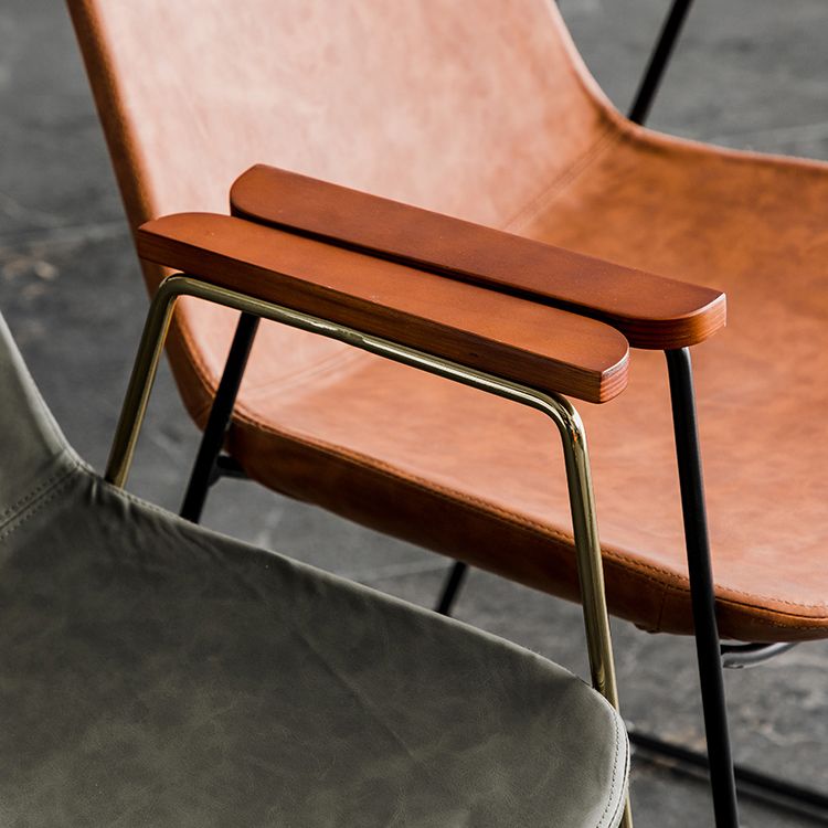 Chaises de salle à manger de style nordique, bras de cuisine, chaises latérales de salle à manger avec pieds en métal