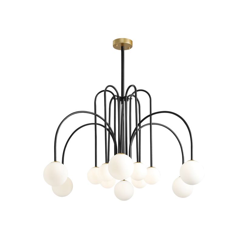 Lampadario opaco di vetro latte moderno di illuminazione lampadario moderno per la camera da letto del soggiorno