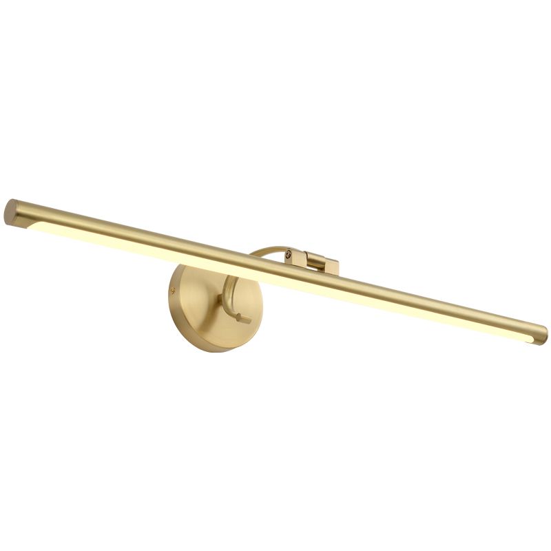 Linear Shade Modern Style Wall Sconce Metal 1 Light Sconces in Brass Finish