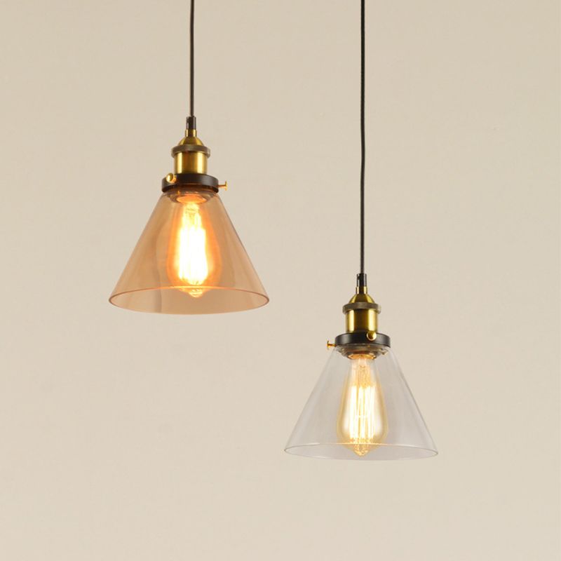 Dachbodenstil Schattierter Anhänger Beleuchtung Fixierglas Hanging Leuchte für Esszimmer