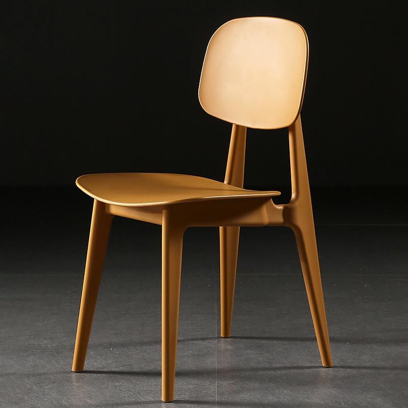 Plastic Side Chair Contemporary Open Back Dining Side Chair for Home