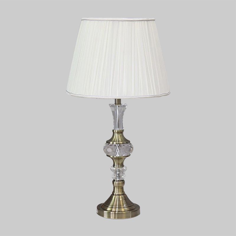 Lámpara contemporánea de 1-bulb nocturna de oro de oro con acento de cristal con acento de cristal