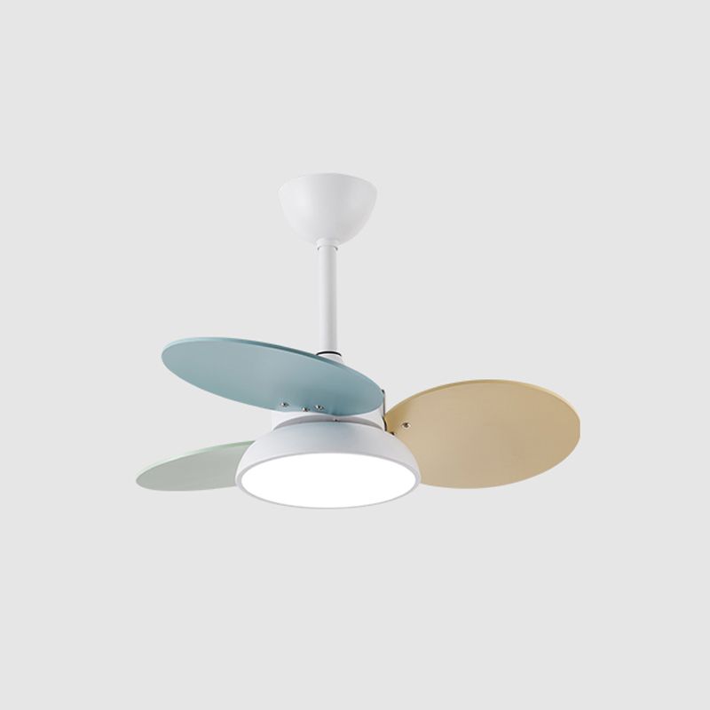 Luce a ventola appesa al macaron LED LED LED SEMI FLUSH MONTO LAMPO