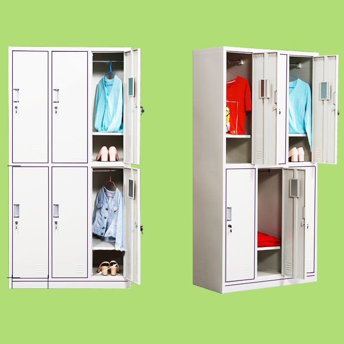 Contemporary Style Wardrobe Armoire Steel Wardrobe Closet with Lock