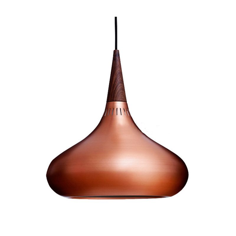 Schlafzimmer Anhänger Leuchte moderne Kupfer hängende Lichtkit mit Tränen Metallschatten