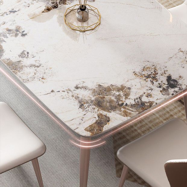 Dining Room Dinner Kitchen Table 4 Legs Rectangle Dining Table