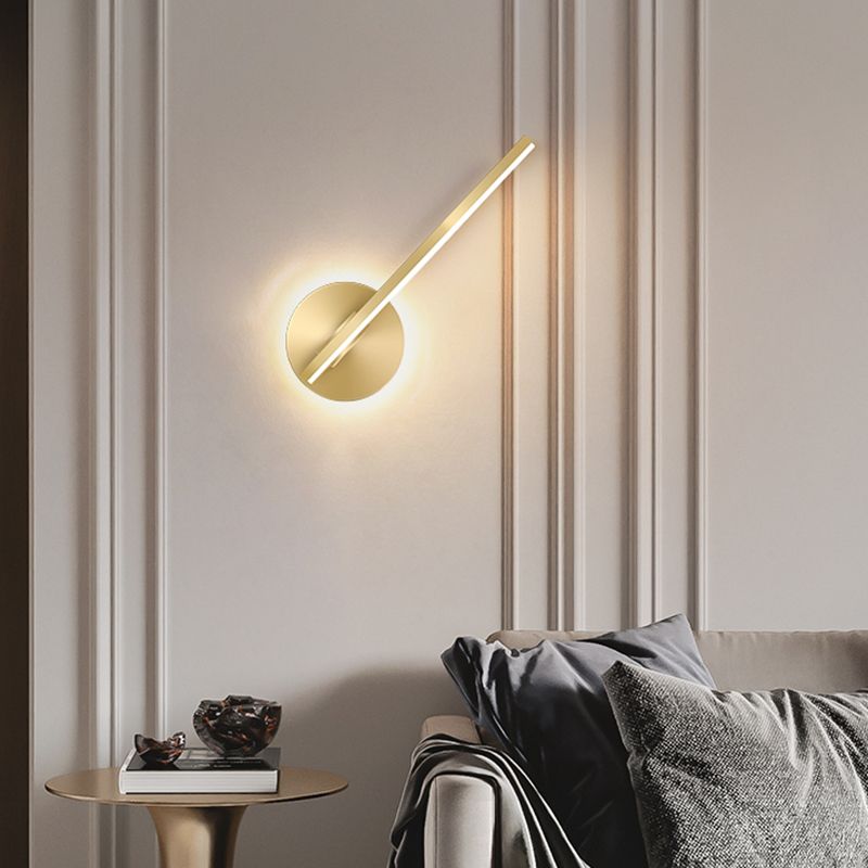 Modern Style Linear Shape Wall Sconce Metal 2 Light Wall Lighting for Bedside