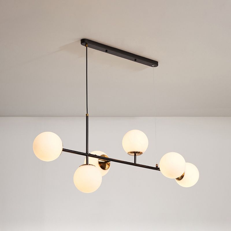 Modern Dining Pendant Lamp Dining Room Glass Shade Hanging Light Fixture