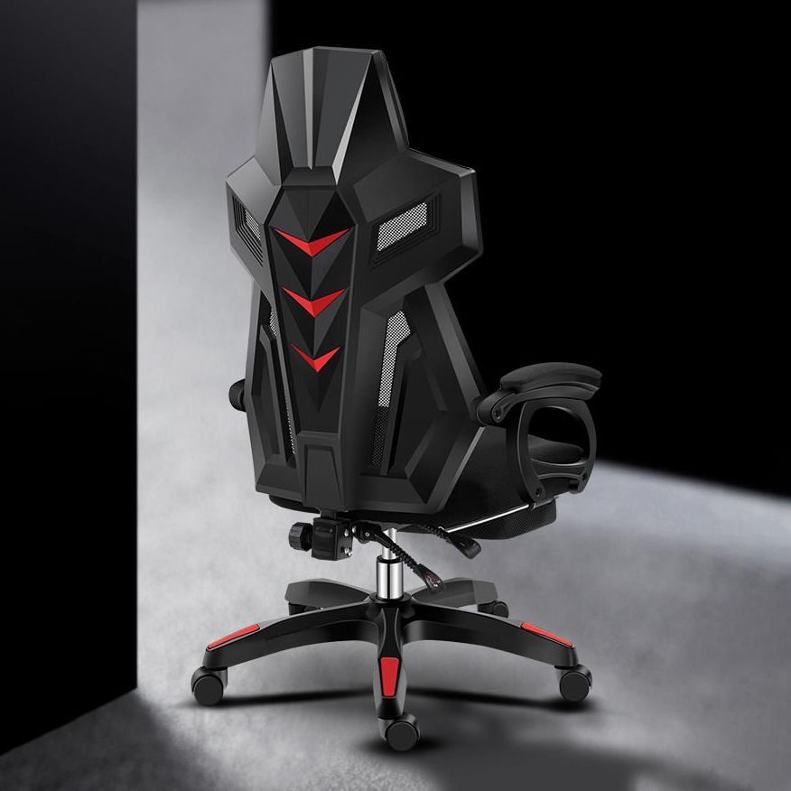 Modern Nylon Frame Gaming Chair Swivel Computer Desk Chair with Padded Arms