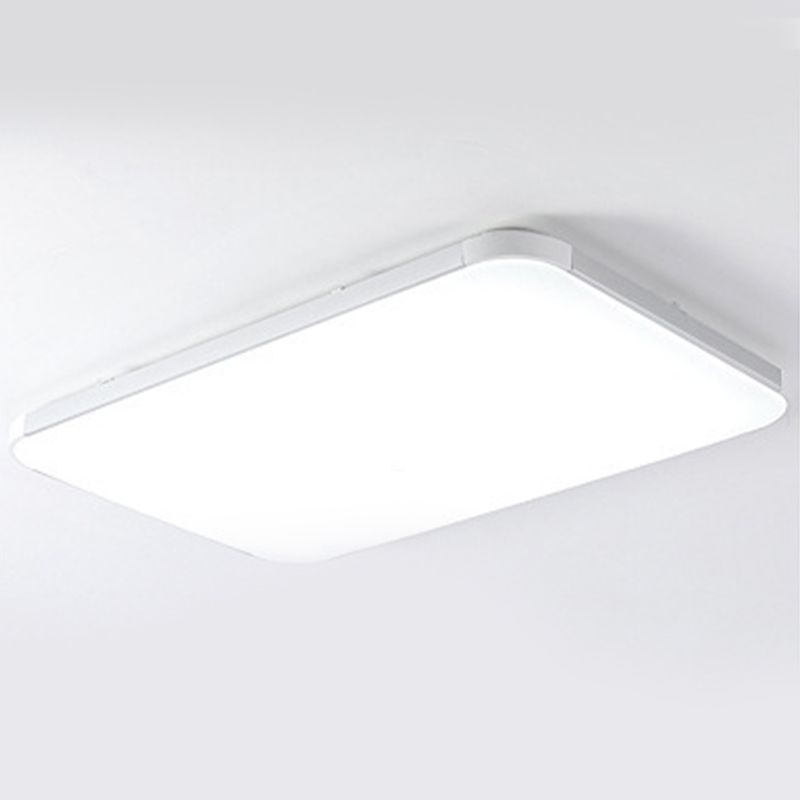 Geometric Flush Mount Contemporary Metal Flush Ceiling Light Fixture in White