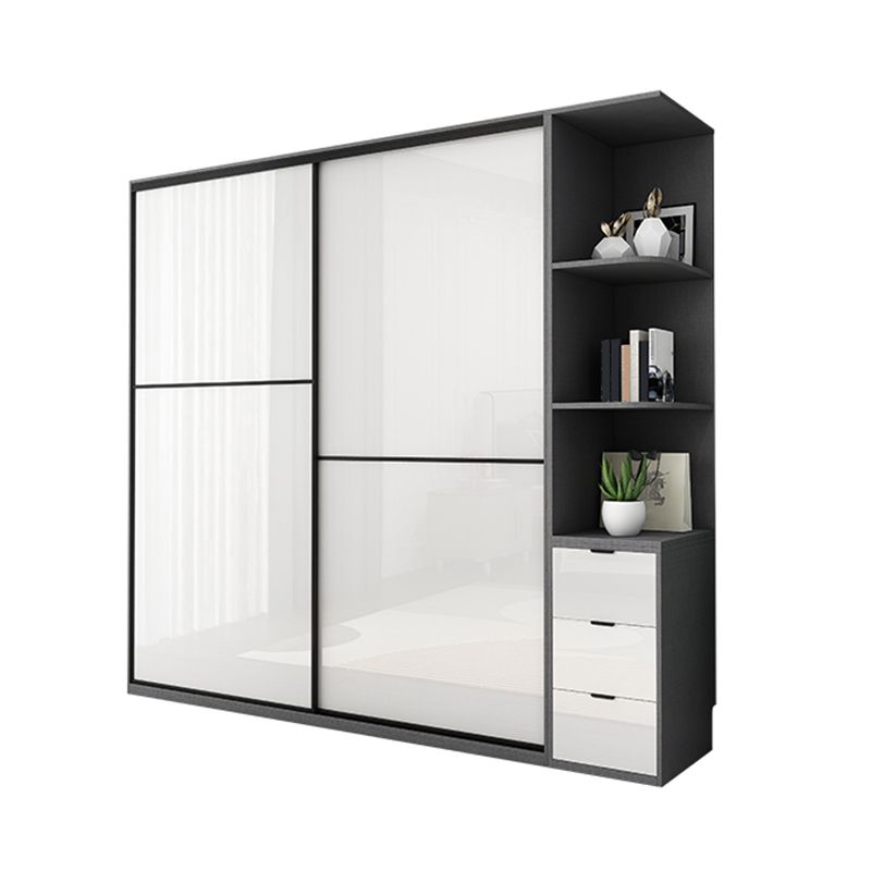 Modern Style Wardrobe White Color Wooden Wardrobe Closet for Home