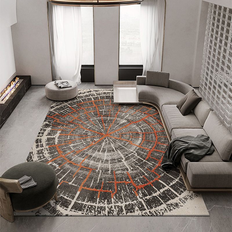 Minimalist Deck Pattern Rug Polyester Carpet Non-Slip Backing Area Rug for Living Room