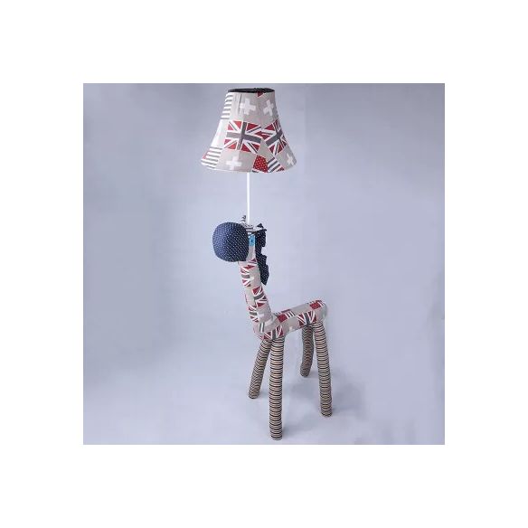 Sala da pranzo ad alta sala da pranzo in tessuto leggero 1 leggero lampada da pavimento adorabile con tonalità conica