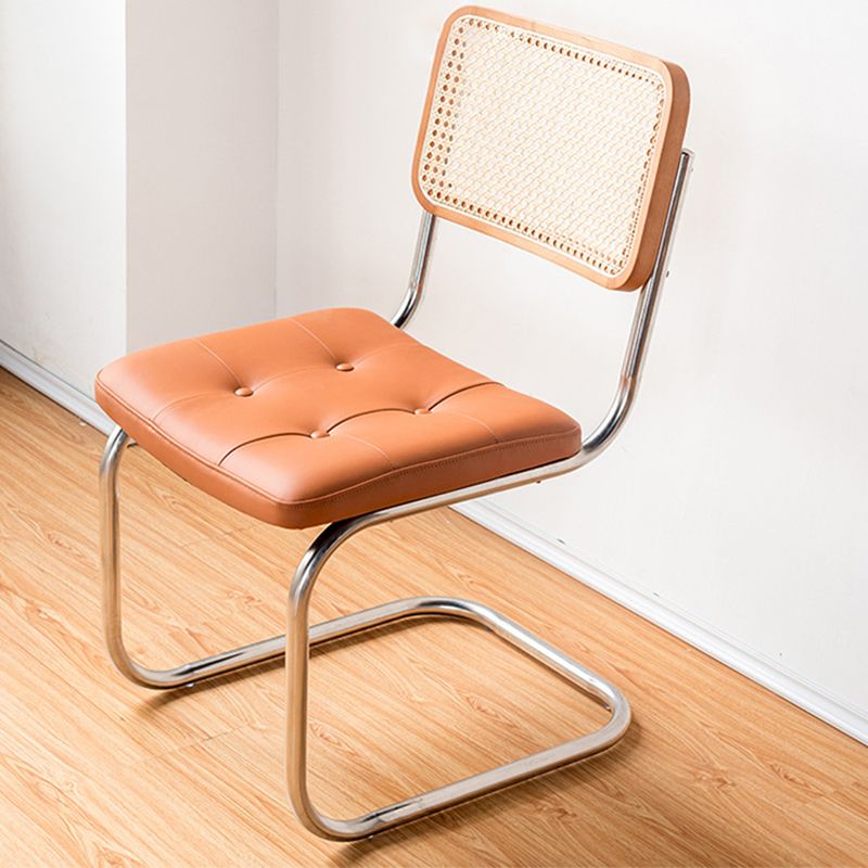Modern Style Chair Metal Open Back Dining Room Chair for Kitchen