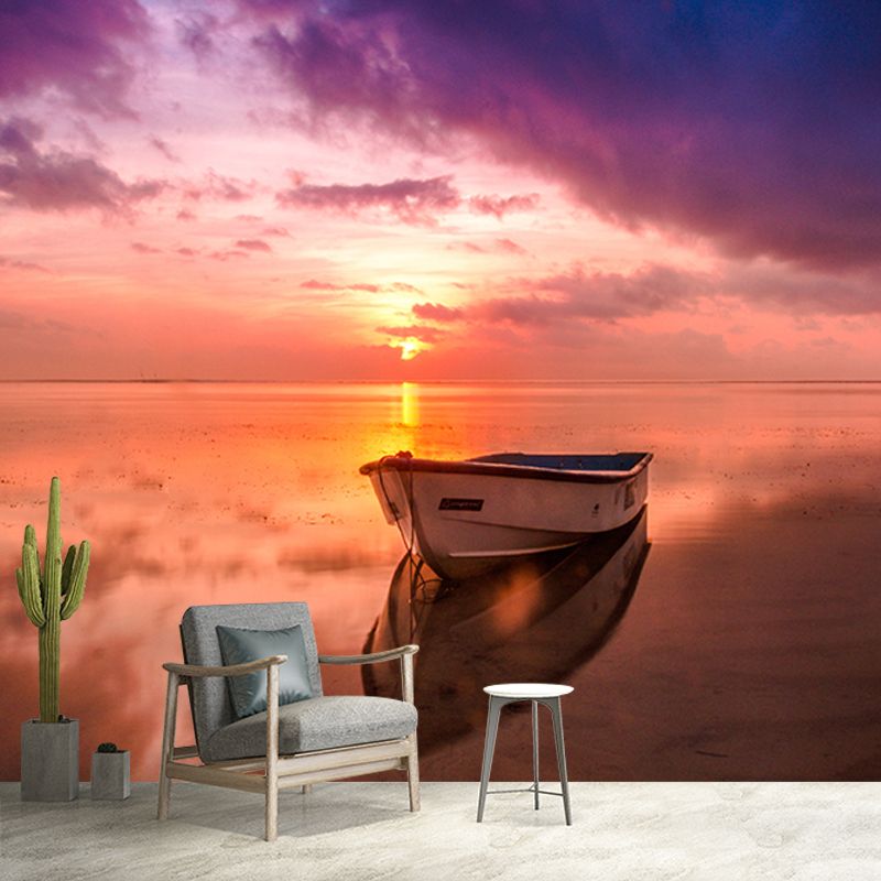 Modern Style Photography Mural Wallpaper Setting Sun Indoor Wall Mural