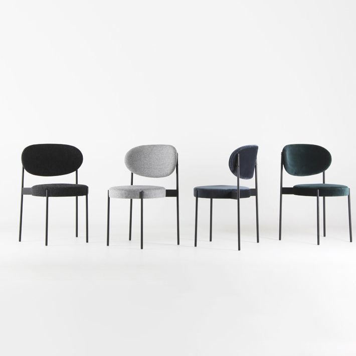 Glam Style Metal Side Chair Open Back Dining Armless Chair for Dining Room