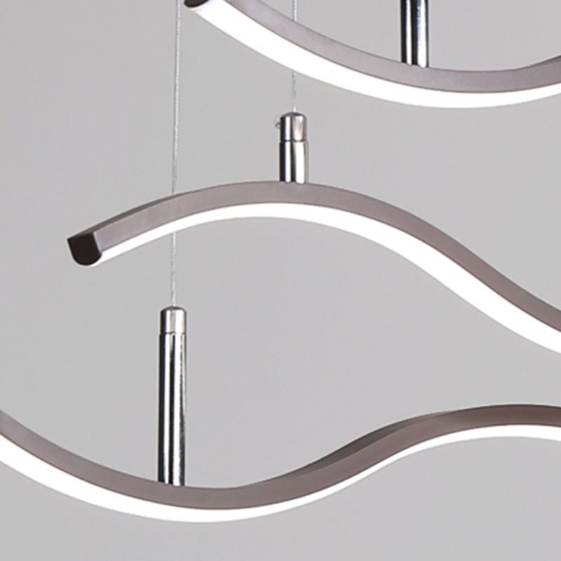 Contemporary Style Linear Shape Island Lighting Ideas Metal 3 Light Island Pendants