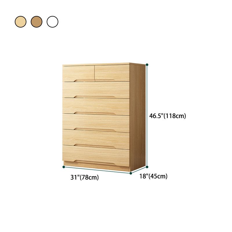 18" D Bedroom Wooden Storage Chest Dresser Modern Storage Chest with Drawers