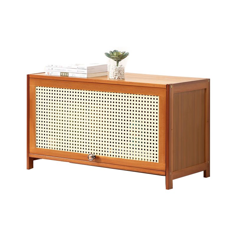 Brown Color Barrister Bookcase Contemporary Bamboo Bookcase for Home Office