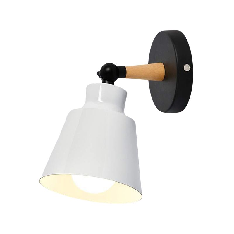 Contemporary Wood Wall Light Flush Mount Macaron Lighting for Living Room